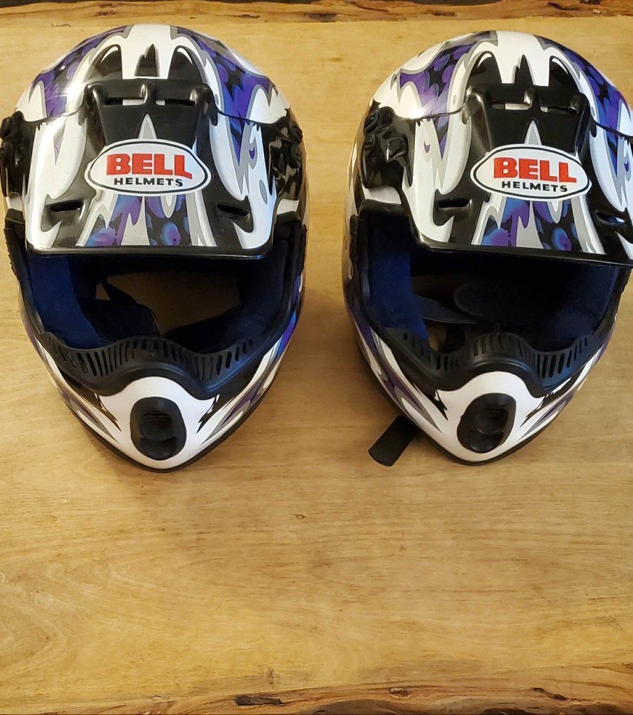 2 Vintage bell helmets