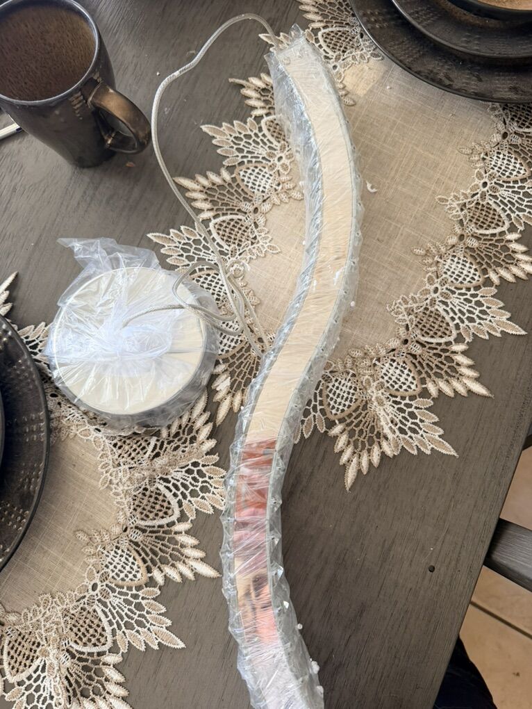 New  Set Of 2 Crystal Chandelier 19.5x3x3.5 Feet