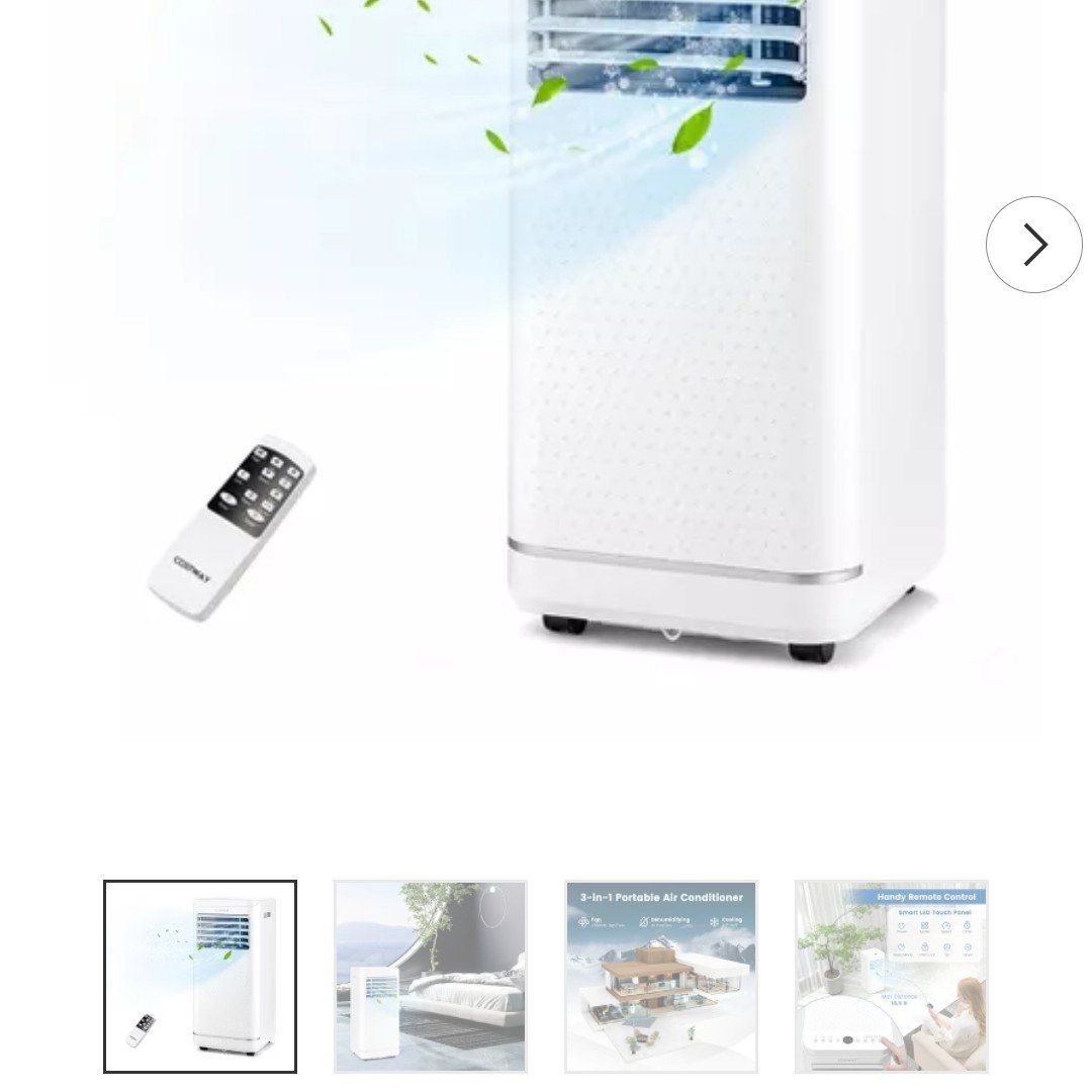 Portable Air Conditioner w/Remote 8000 BTU 300sq.f
