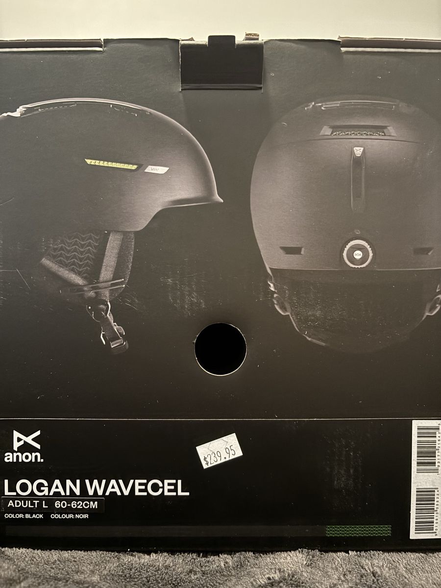 Anon Logan WaveCel Adult L 60-62cm Black Snowboard Ski Helmet - New with Tags