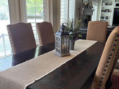 Dining Room Table with 6 high back chairs