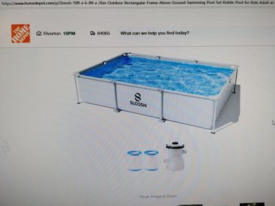 by the pool and get 10 ft trampoline