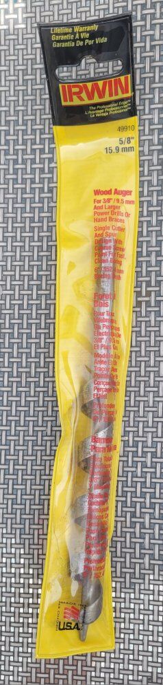 Irwin 5/8 in. D X 7.5 in. L Auger Bit Carbon Steel