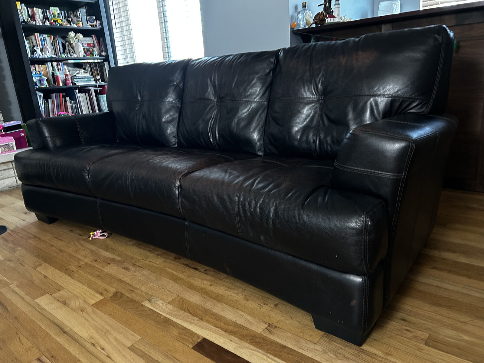 Leather Couch - Unique Shape
