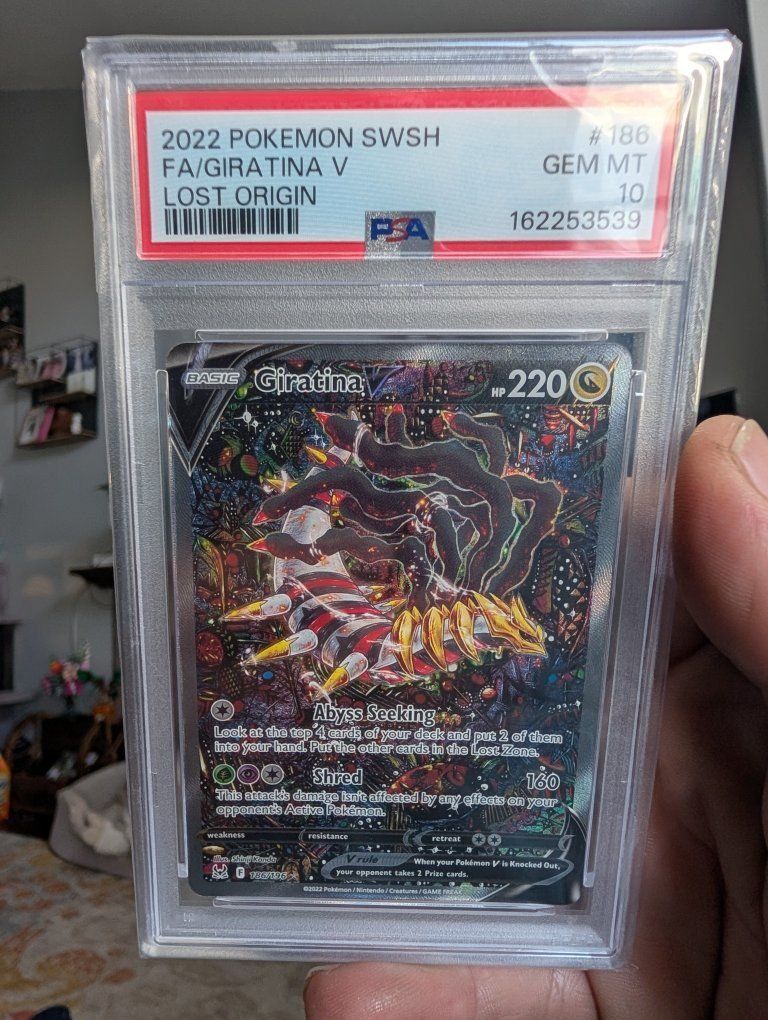 2022 Pokemon Sword & Shield Lost Origin Giratina V #186 Full Art PSA 10 Gem Mint