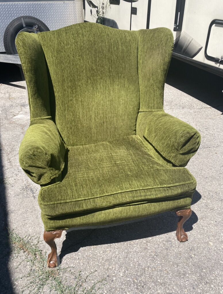 Green Wingback Chair
