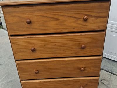 pine wood 4 drawers kids dresser
