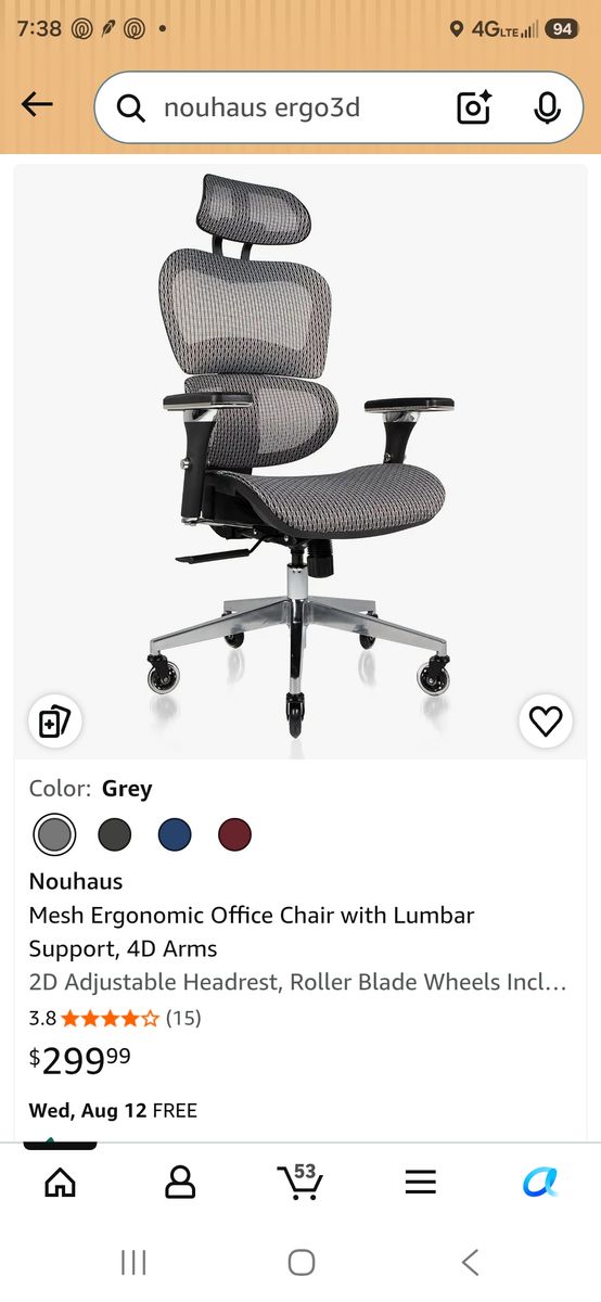 Nouhaus ergo 3d office chair