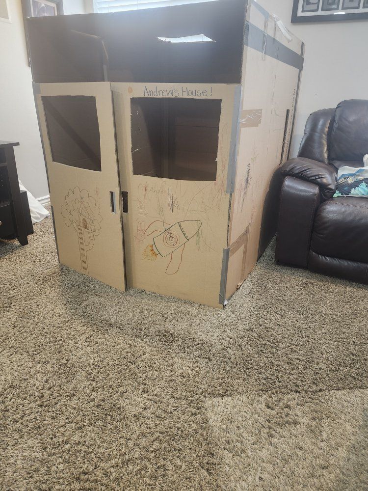 FREE - Large Cardboard Playhouse for Kids