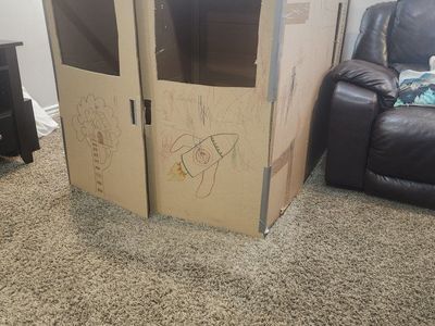 FREE - Large Cardboard Playhouse for Kids