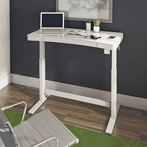 Glass Top Standing Desk - Electric