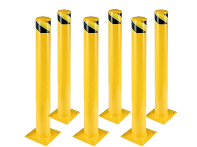 Garvee Safety Bollard 6 Packs, Garvee 42 in Height Bollard Post, 4.5 in Diameter