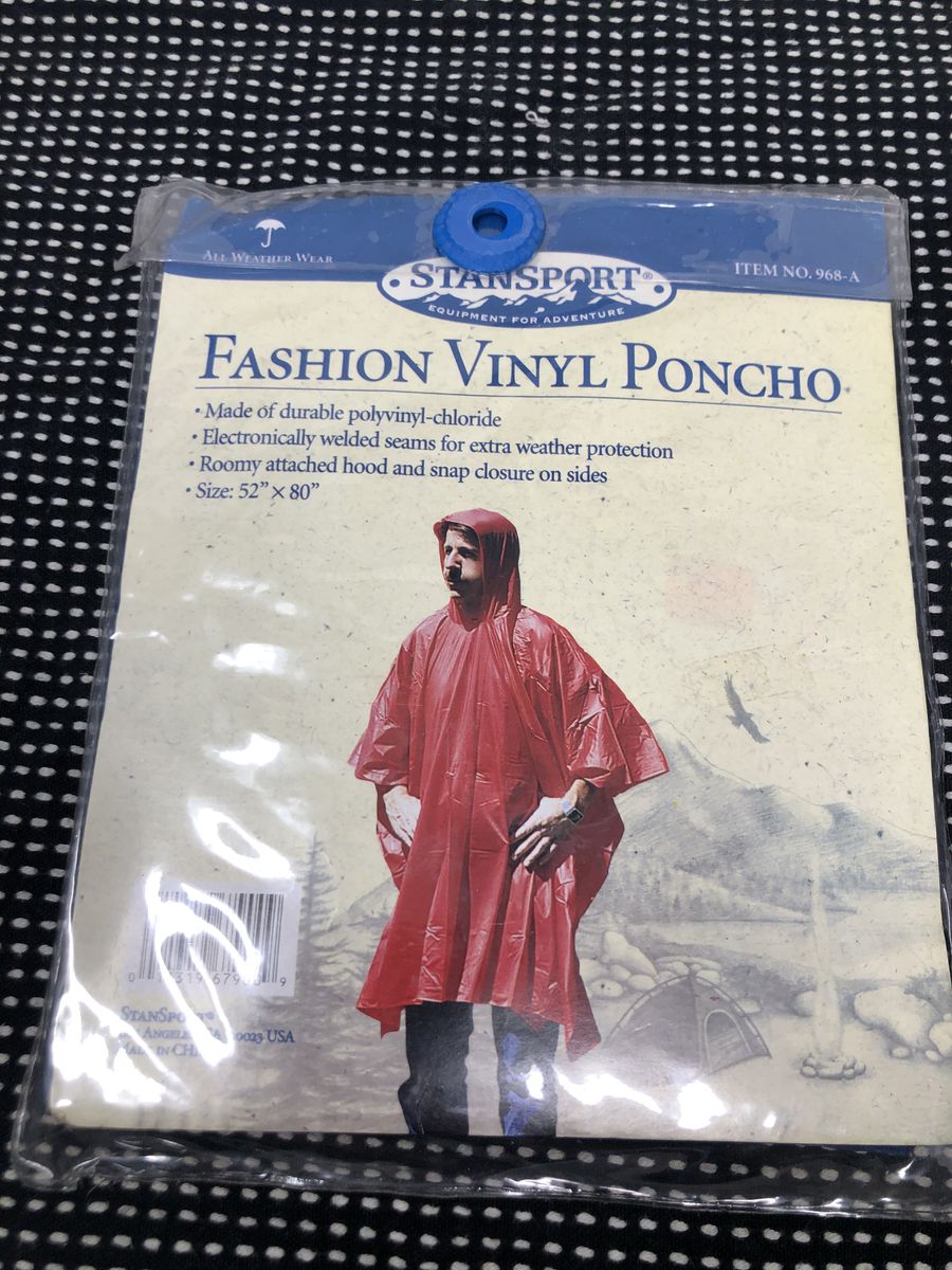 2 Stansport Waterproof Rain Ponchos – Blue & Light Pink – 52" x 80"