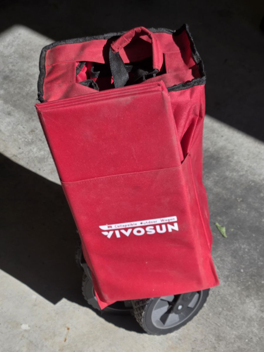 VIVOSUN Collapsible Folding Wagon, 350 lb Load-Bearing Outdoor Utility Cart