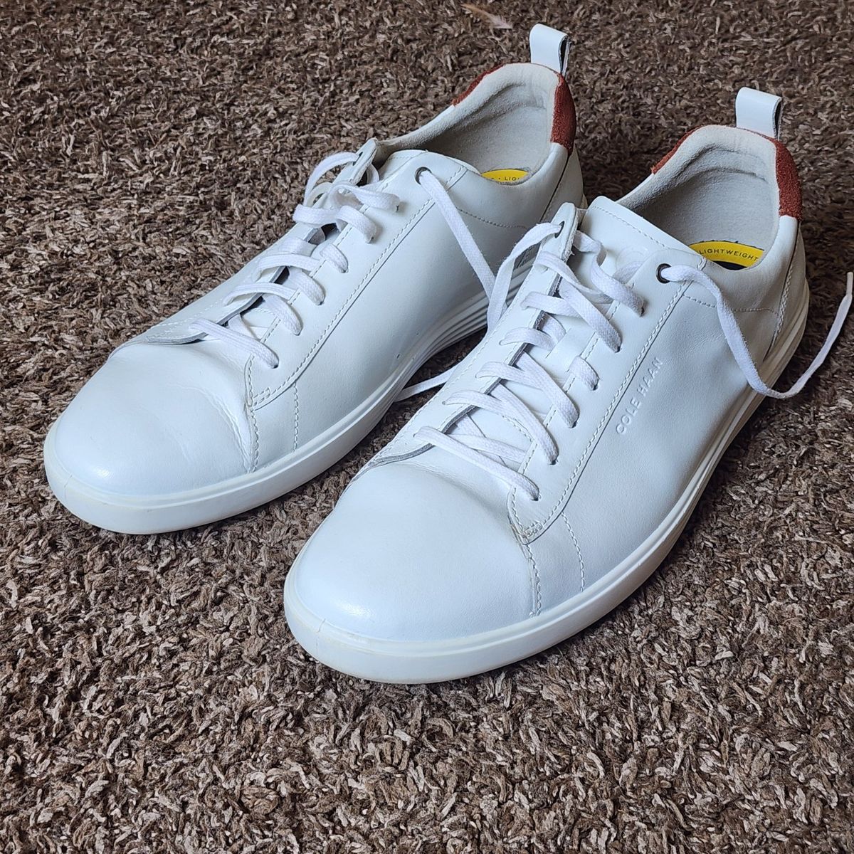 Cole Haan Grand+ Crosscourt Men's White Leather Sneakers size 13 Mens