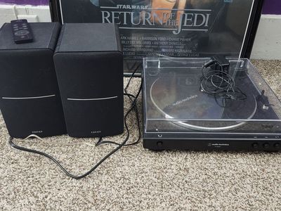 Audio-Technica Belt Drive Turntable & Edifier Speakers