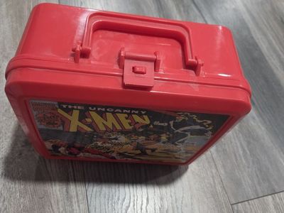 Vintage NEW UNUSED 1992 Aladdin Lunchbox THE UNCANNY X-MEN with Thermos Red NEW UNUSED 1992