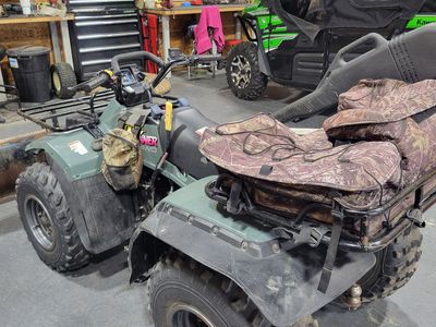 Suzuki Quad 250 4 wheeler with plow