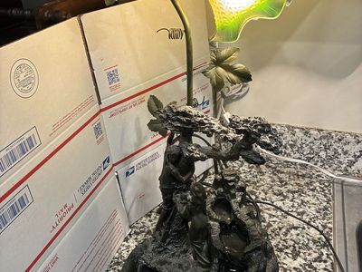 1997 Fountain Lamp Children By Crosa