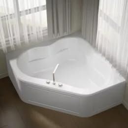 legant and beautiful 60" x 60" corner bath K-1161-LA-0
