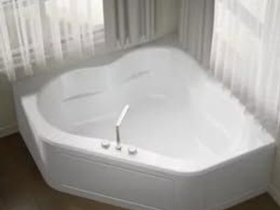 legant and beautiful 60" x 60" corner bath K-1161-LA-0