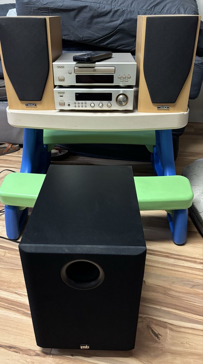 Denon Stereo Component System with Mission M71 Speakers and PSB Subwoofer