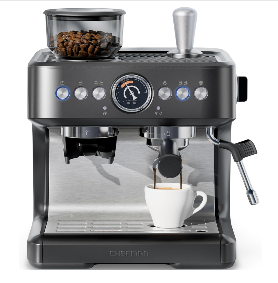 NEW Chefman Crema Deluxe Espresso Machine