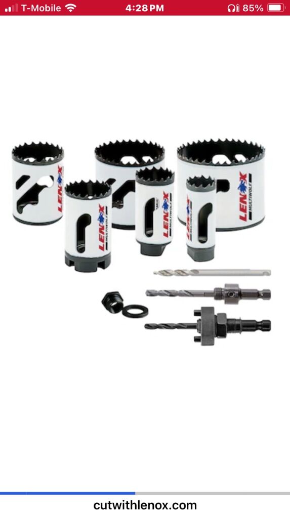 LENEX 10 Pc Hole Saw Kit