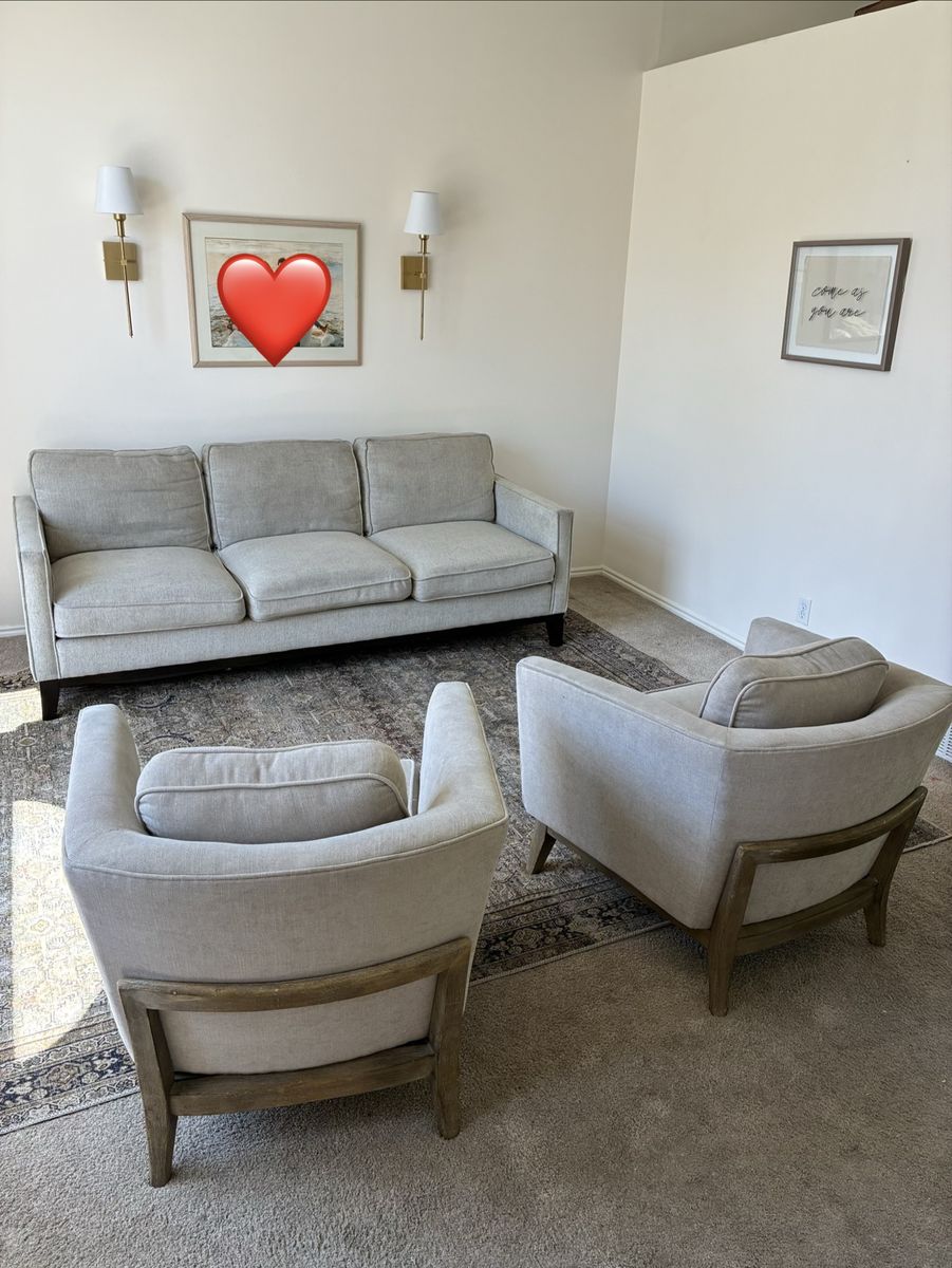 Coordinated Couch and Armchair set