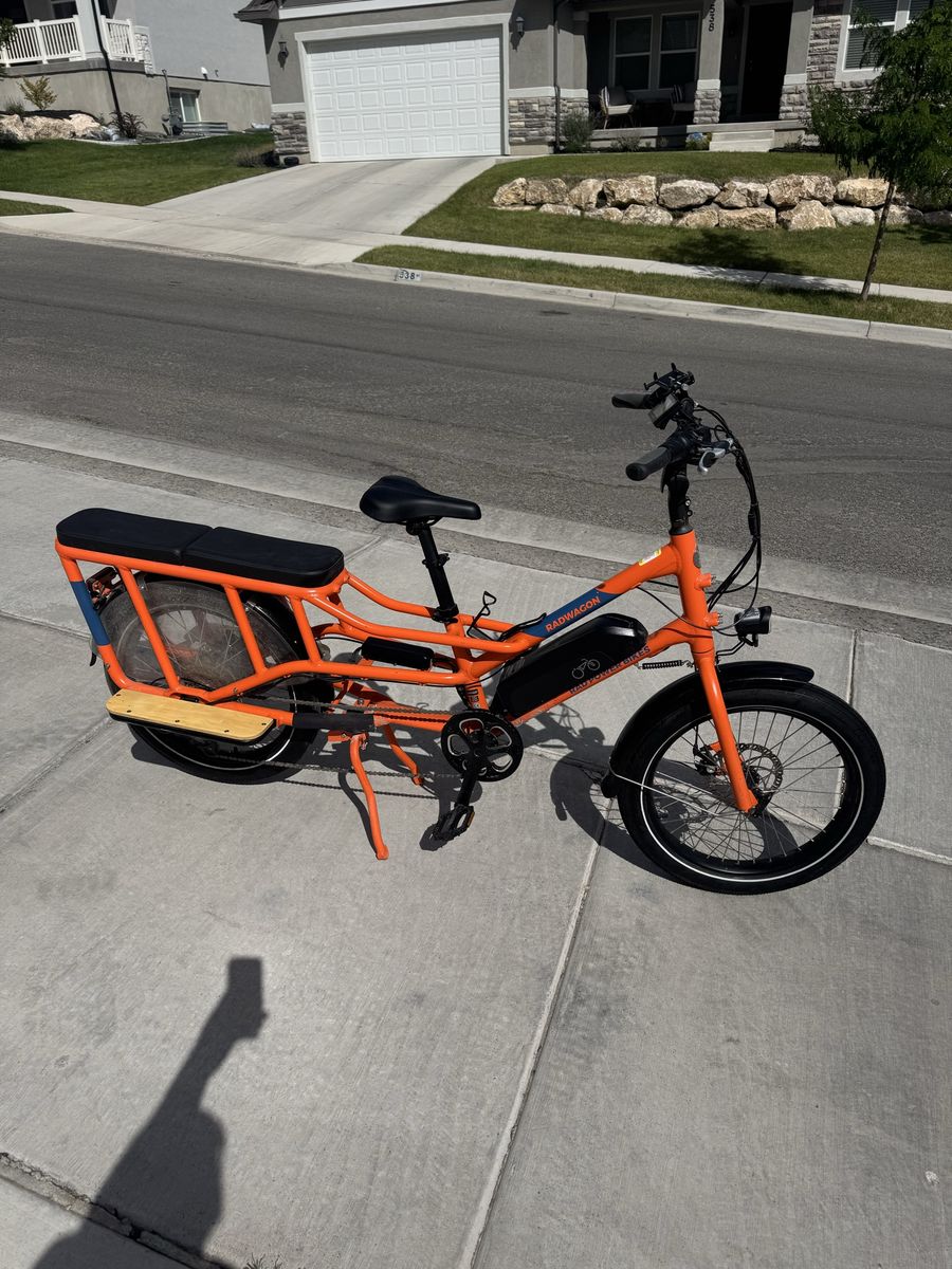 Rad Power Bikes RadWagon 4 Electric Cargo Bike - Orange, Adult Size