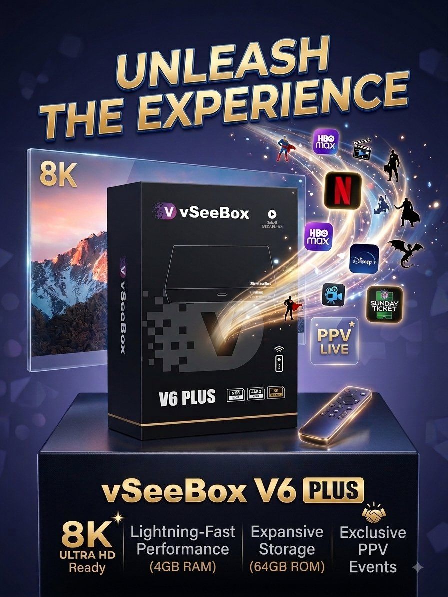 vSeeBox V6 Plus 8K Ultra HD Smart Media Player (4GB RAM / 64GB ROM)