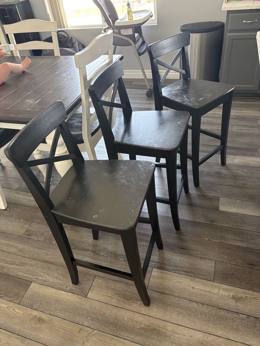 IKEA Bar Stools $5 each, $3 for chipped one