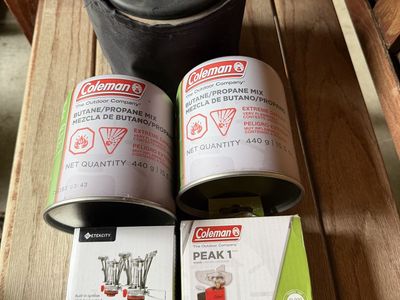 Free Camping cook stove cooking kit and fuel