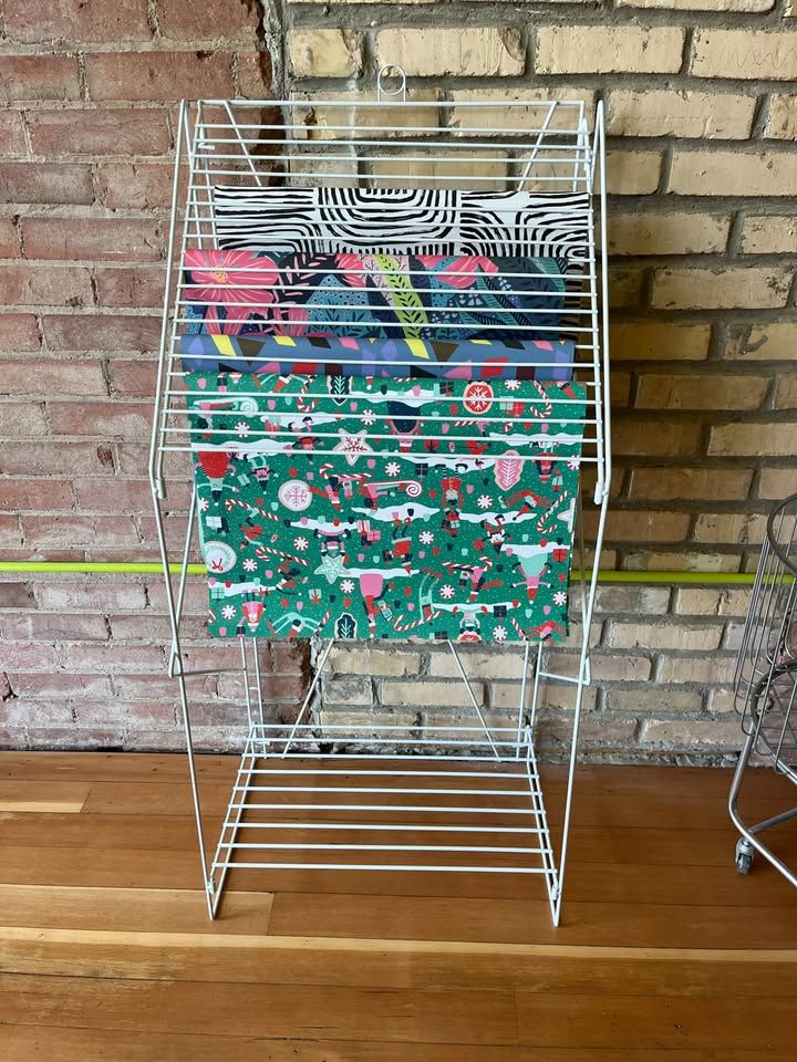 Freestanding Wire Gift Wrap & Paper Display Rack