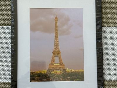Eiffel Tower Framed Print - New in Packaging (9.5x12") - Wall or Table Decor
