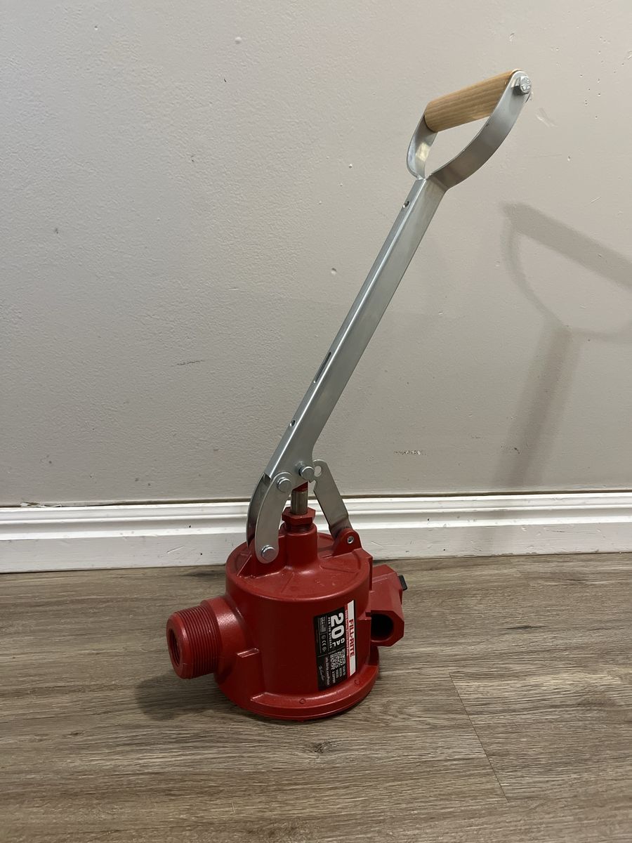 Fill-Rite 20P Series Hand Operated Transfer Pump - Red, Durable Metal Construction
