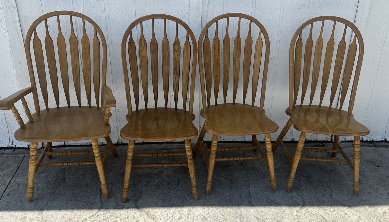 4 Wooden Kitchen Chairs