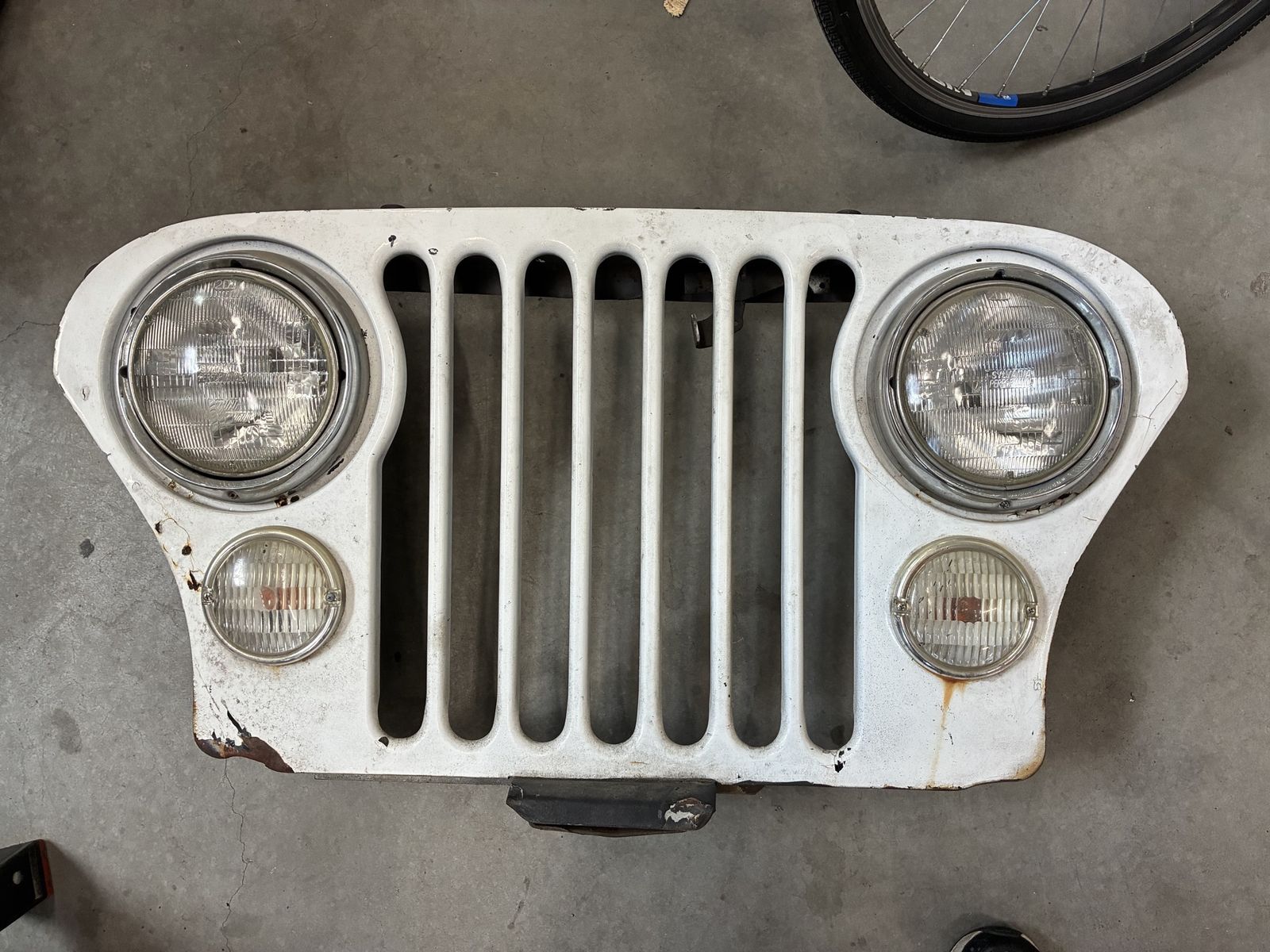 Jeep cj grill, lights, latch and rad support