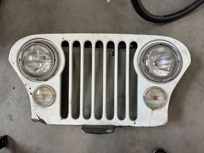 Jeep cj grill, lights, latch and rad support