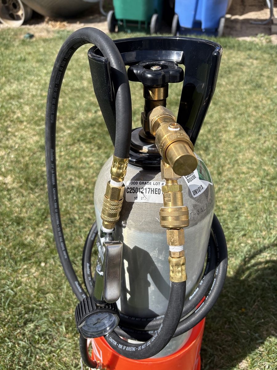 Co2 Tank with Inflator Setup