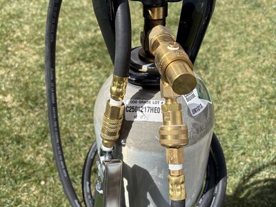 Co2 Tank with Inflator Setup