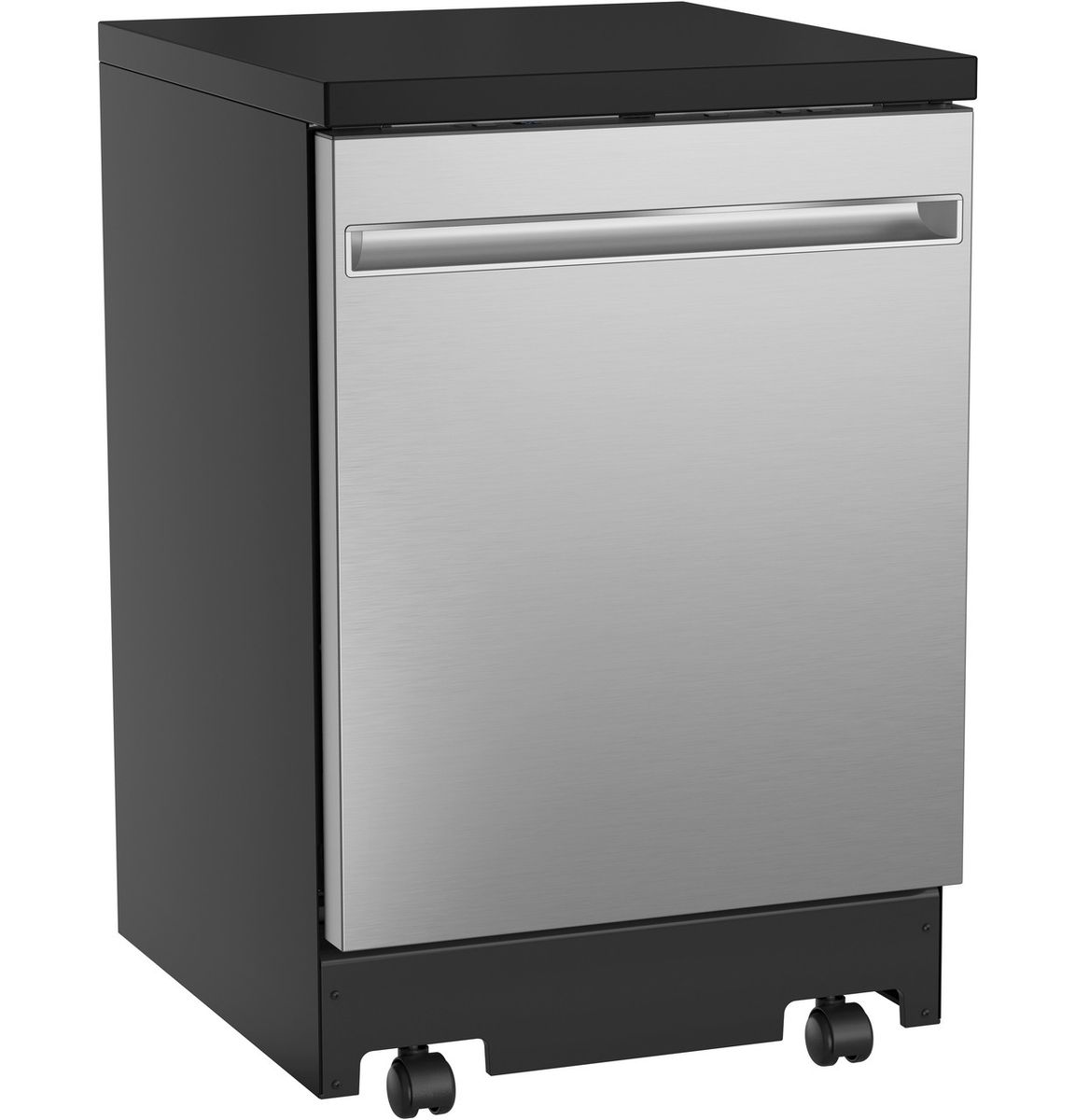 24 in. Portable Full Size Dishwasher with Stainless Steel Front and Interior