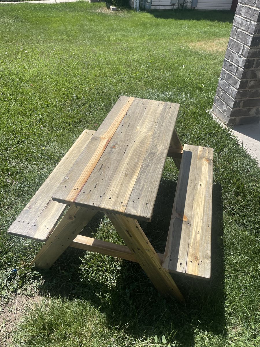 Handmade Children’s Picnic Table