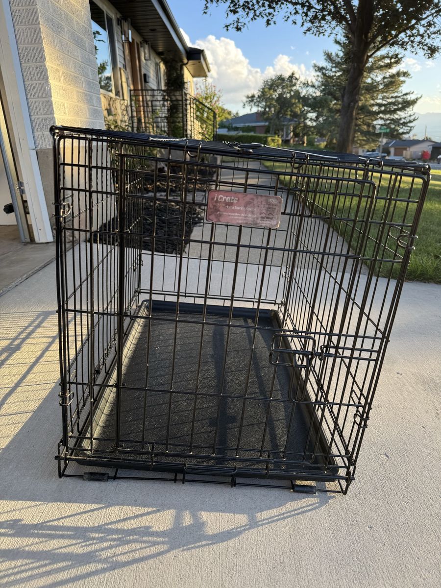 MidWest iCrate Metal Dog Crate 30-Inch Black Wire Kennel