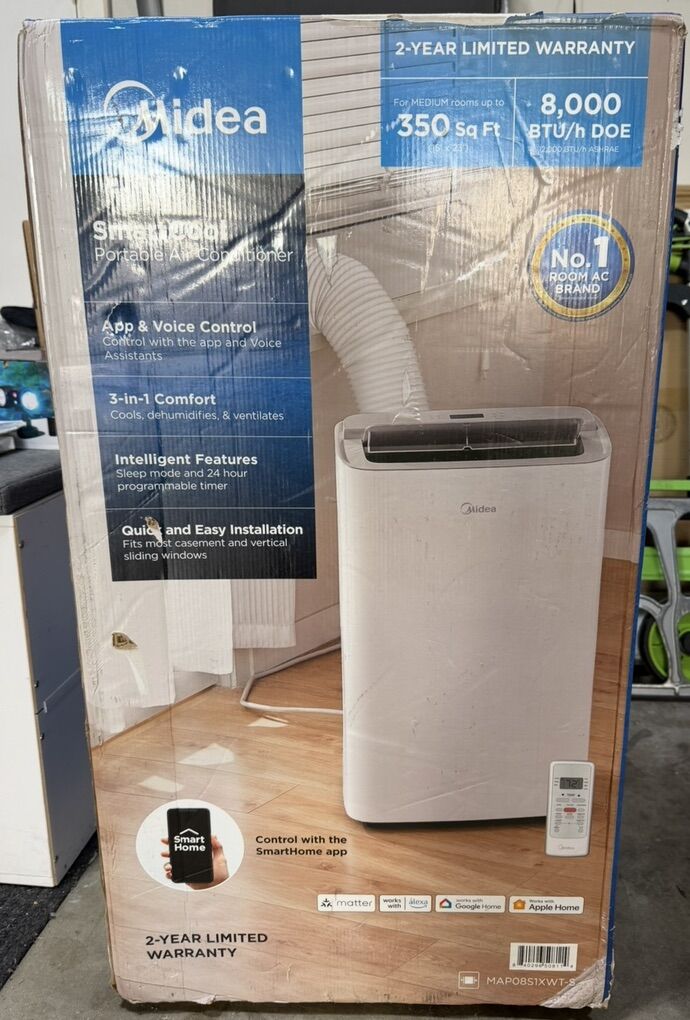 NEW! Midea 8,000 BTU Portable AC