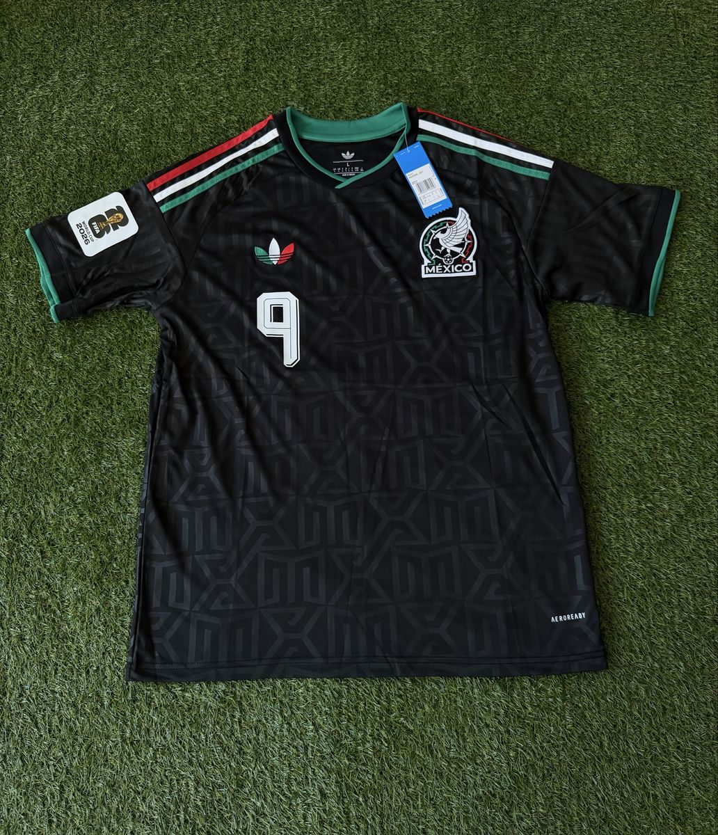 Adidas Mexico Raúl Jimenez #9 Home Jersey Black Men's Size L