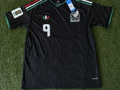 Adidas Mexico Raúl Jimenez #9 Home Jersey Black Men's Size L