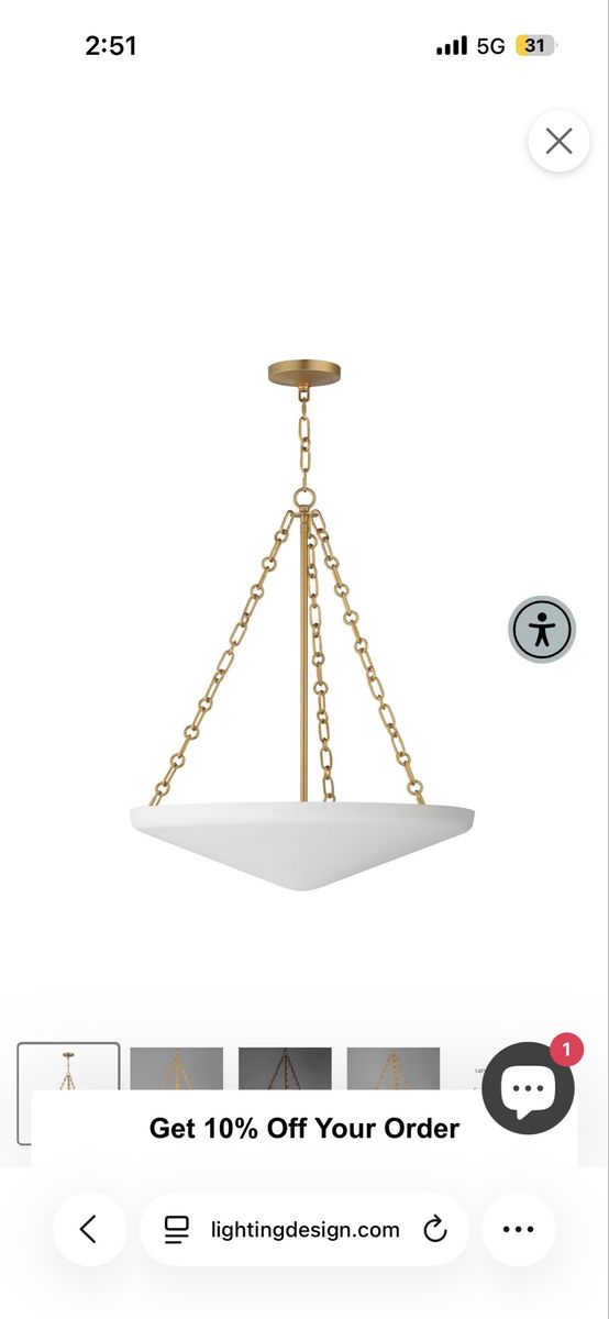 Artemis six light pendants (2)