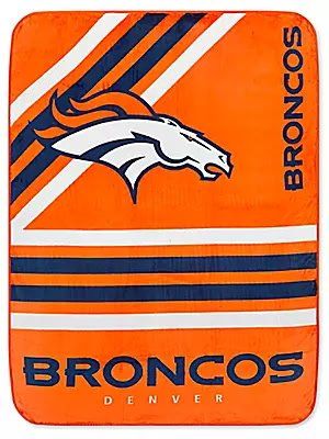 Denver Broncos NFL Team Logo Super Soft Fleece Throw Blanket - Orange/Navy/White