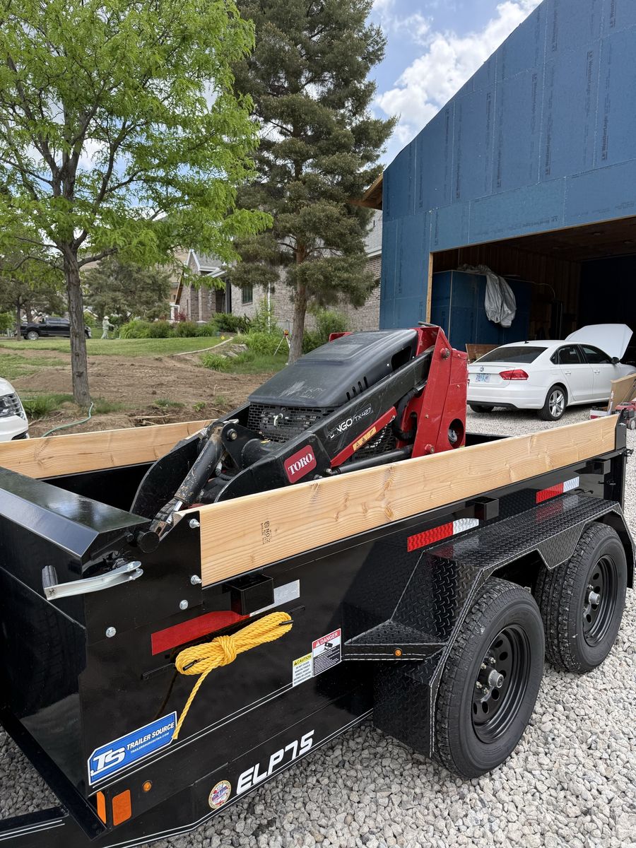 Toro Dingo & dump trailer for rent